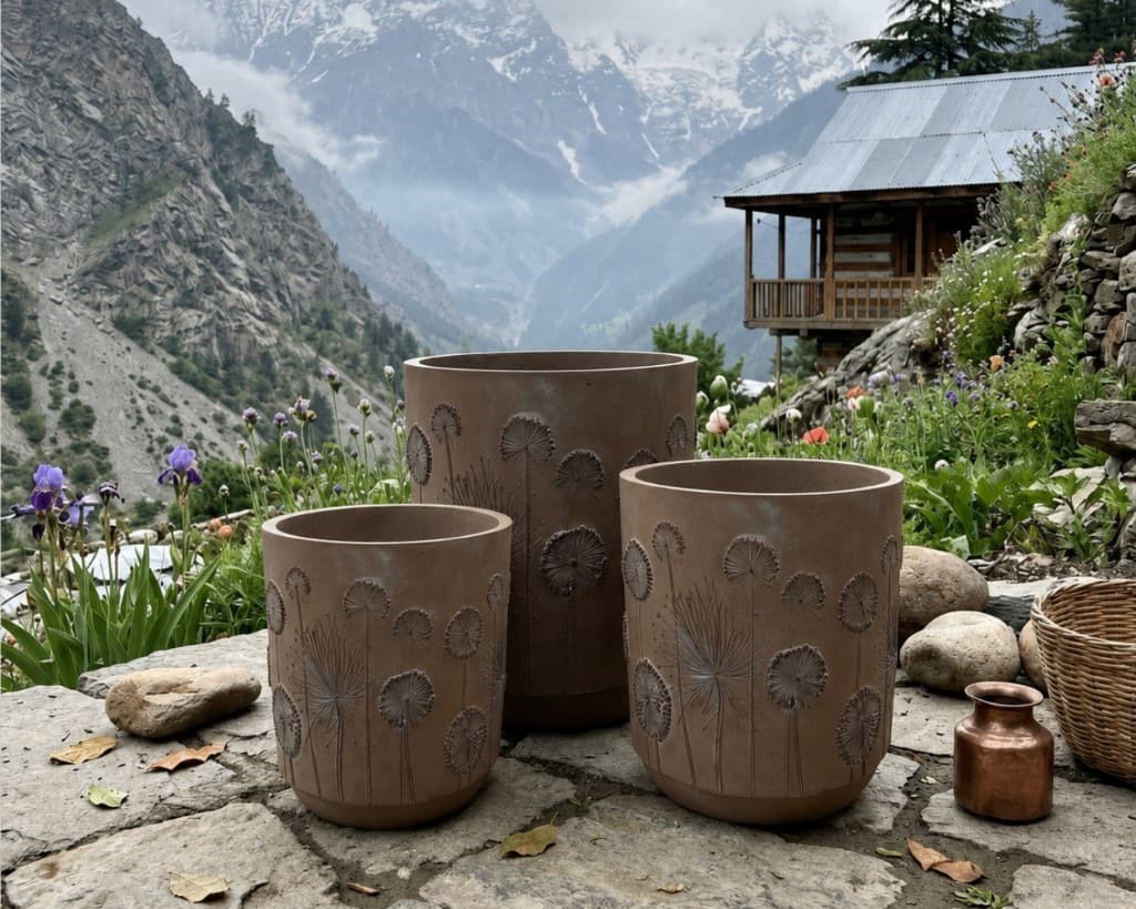 Dandelion Relief Planter Set