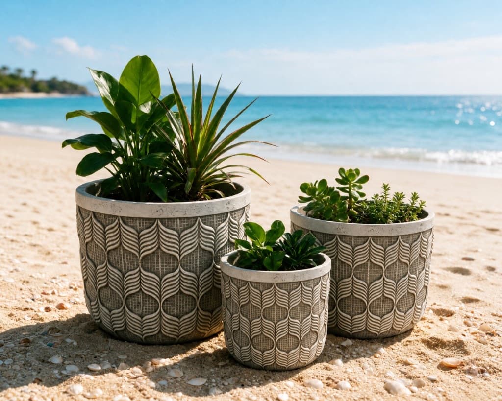Scallop Scale Planter Set