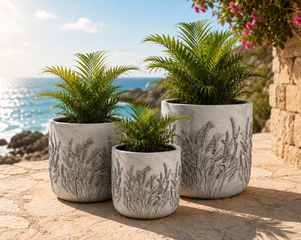 Bark Band Planter Set