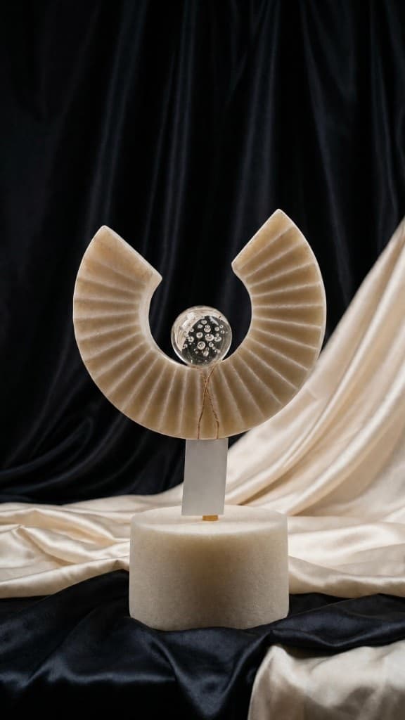 Alabaster Fan Orb