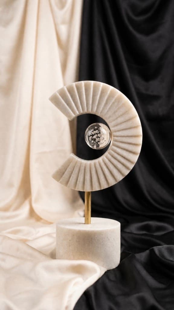 Fan Crescent on Brass