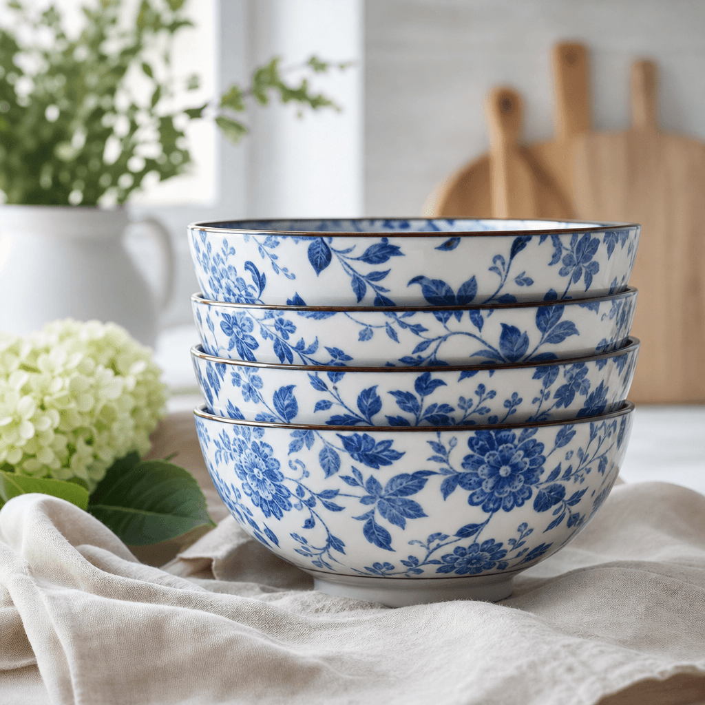 Azure Bloom Bowl Set